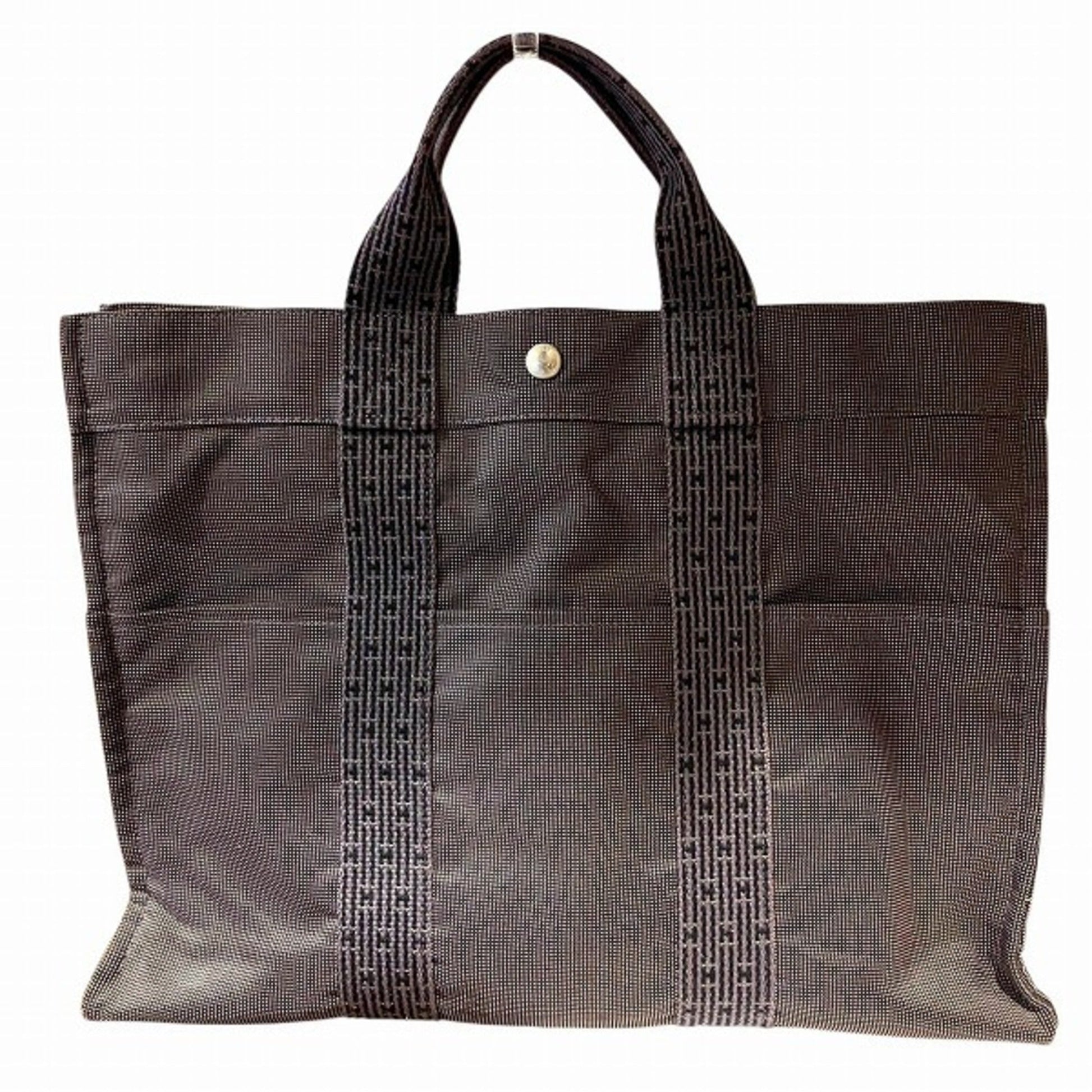 Hermes Tote Bag Canvas Gray Tote Bag 28