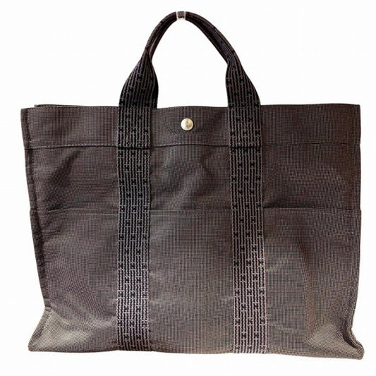 Hermes Tote Bag Canvas Gray Tote Bag 28