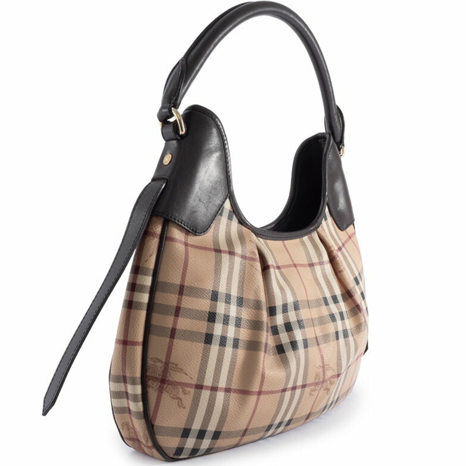 Burberry Pvc Shoulder Bag Leather Beige