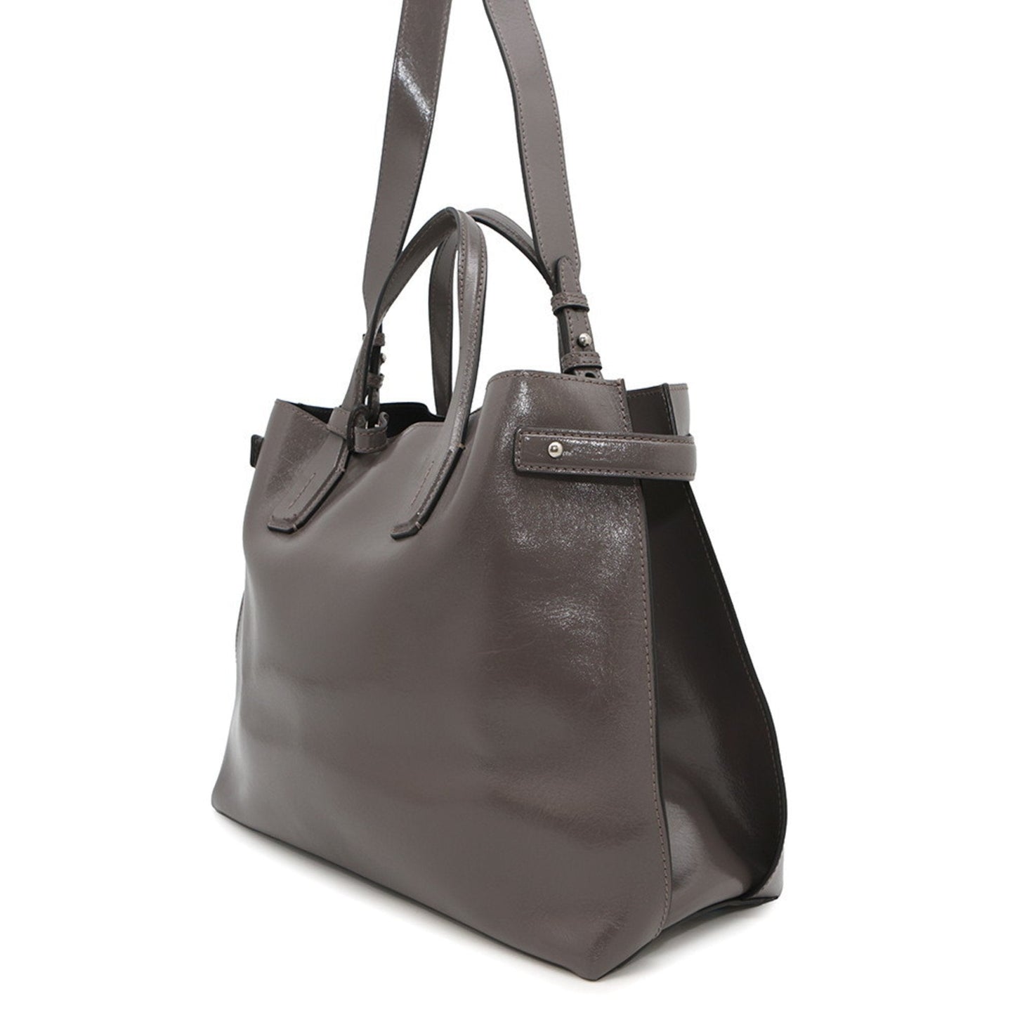 Burberry Handbag Shoulder Bag Leather Gray Handbag Shoulder Bag