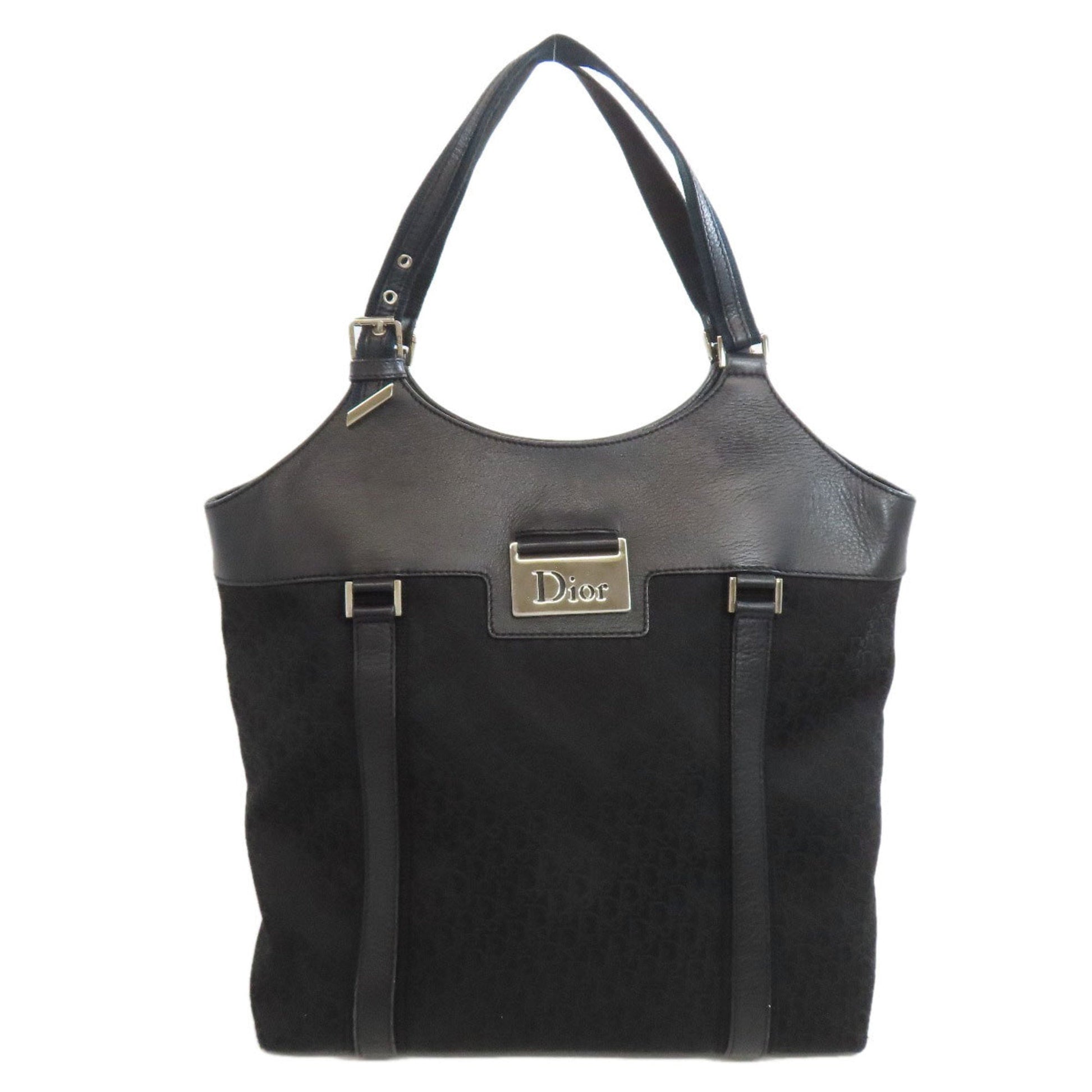 Dior Handbag Christian Trotter Trotter Black