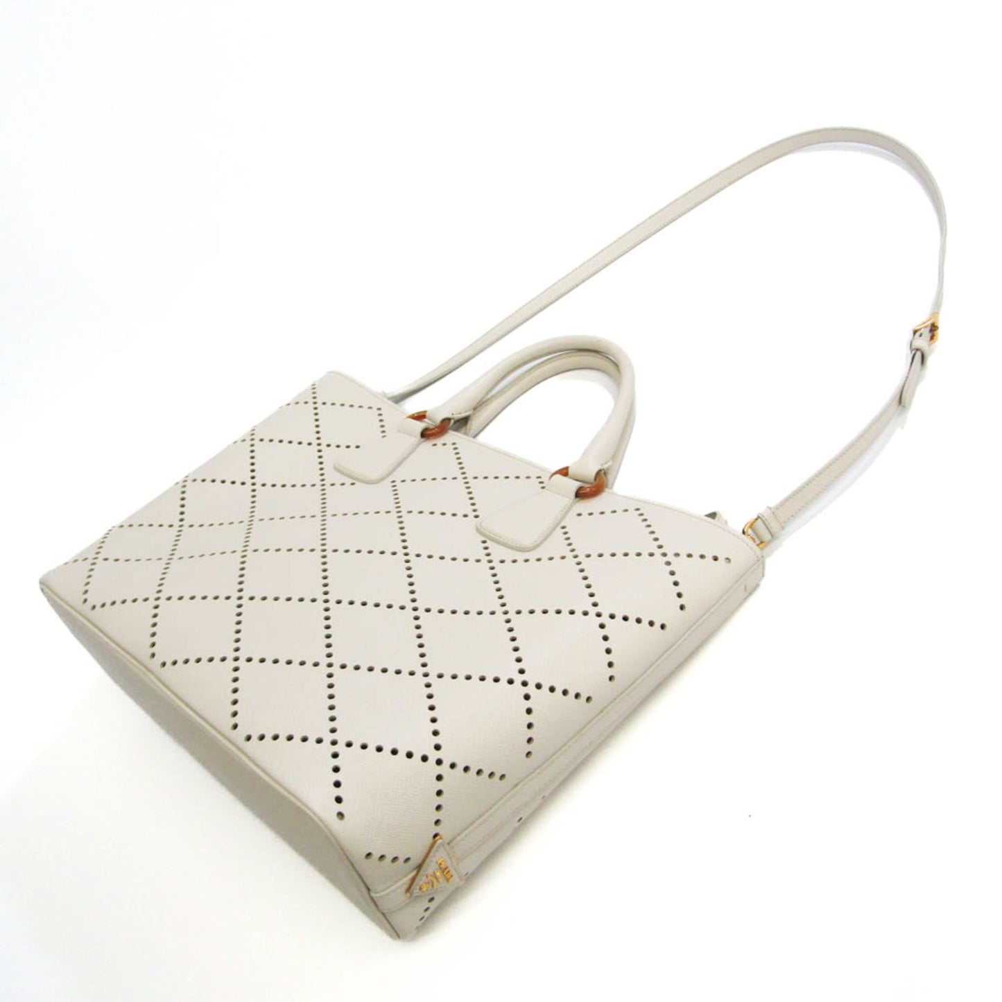 Prada Women Handbag Shoulder Bag Leather White