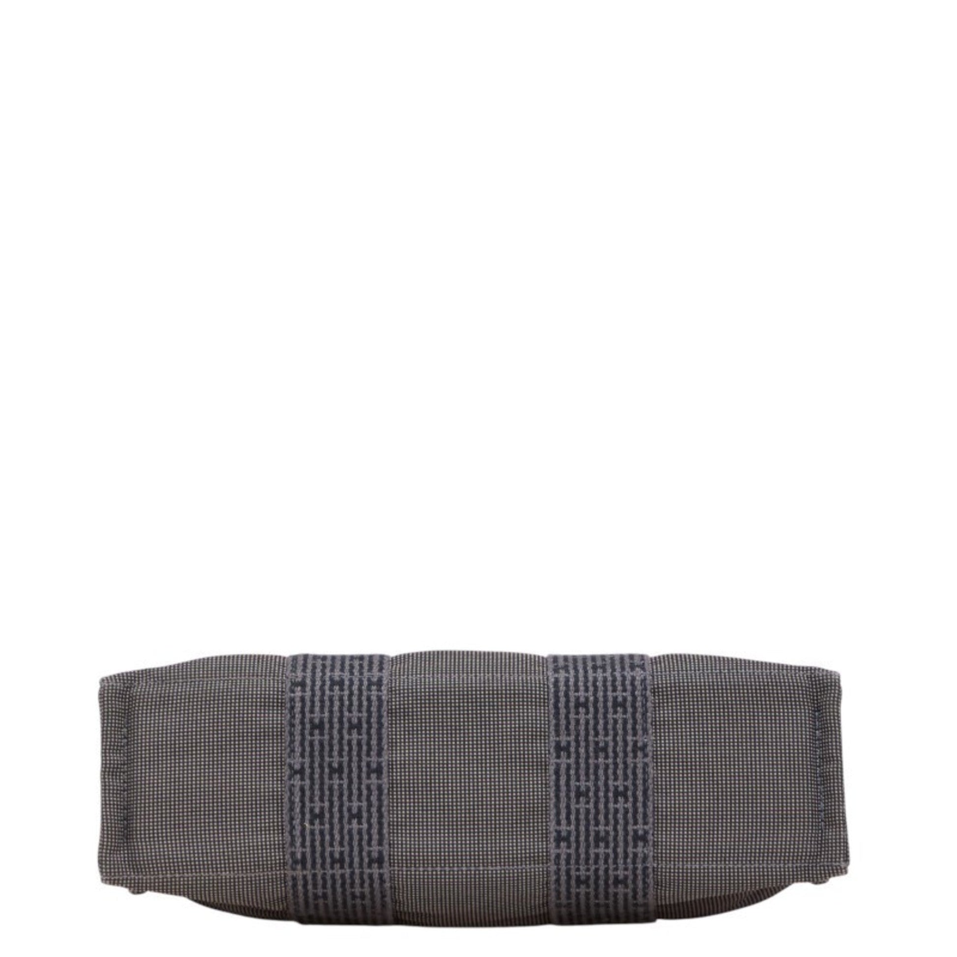 Hermes Her Line Handbag Tote Bag Canvas Gray