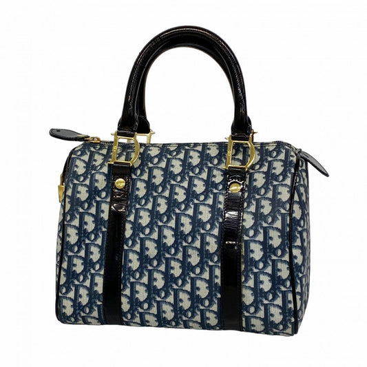 Dior Handbag Christian Pvc Blue Navy
