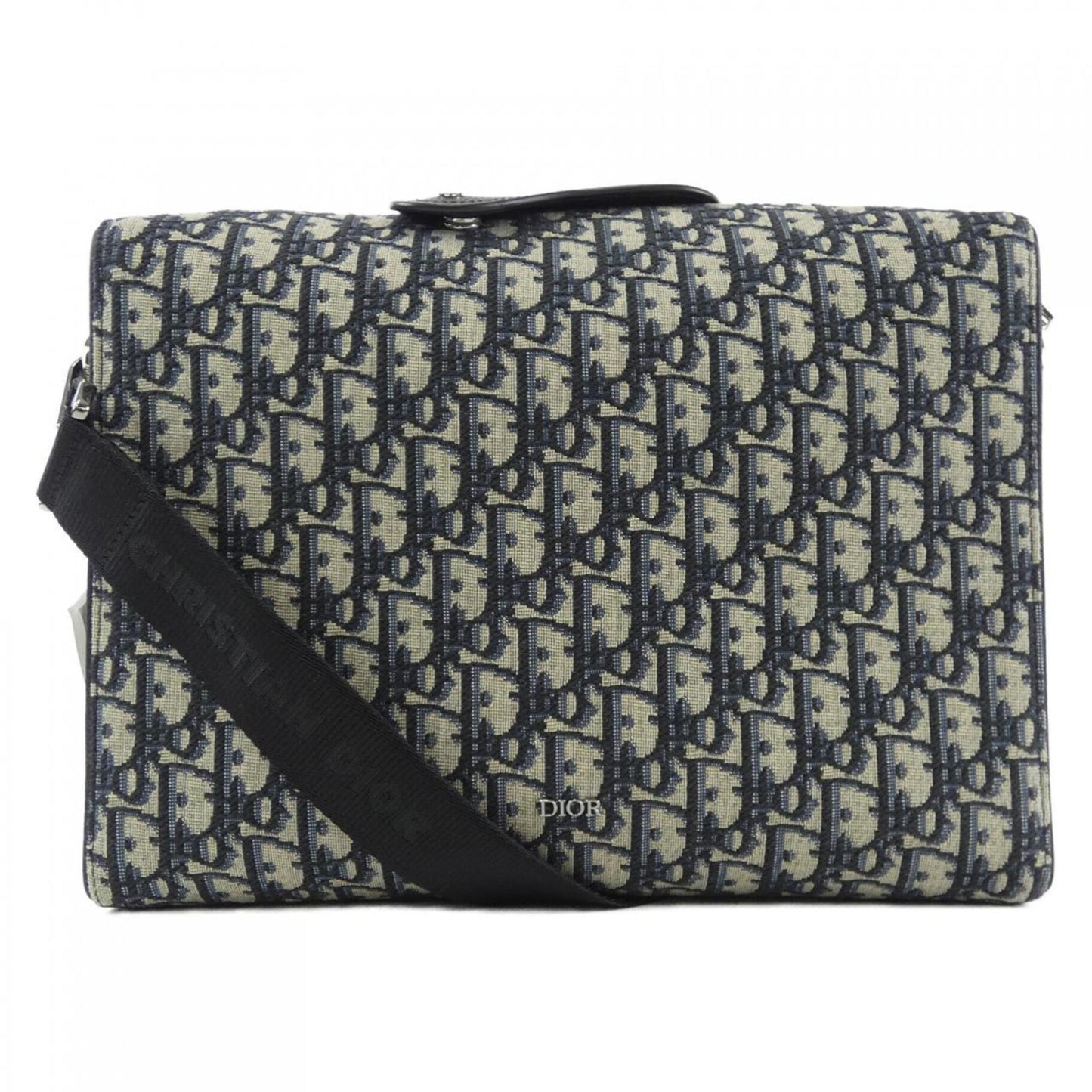Dior Handbag Christian Shoulder Bag Beige Navy Multicolor