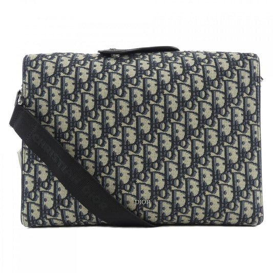 Dior Handbag Christian Shoulder Bag Beige Navy Multicolor
