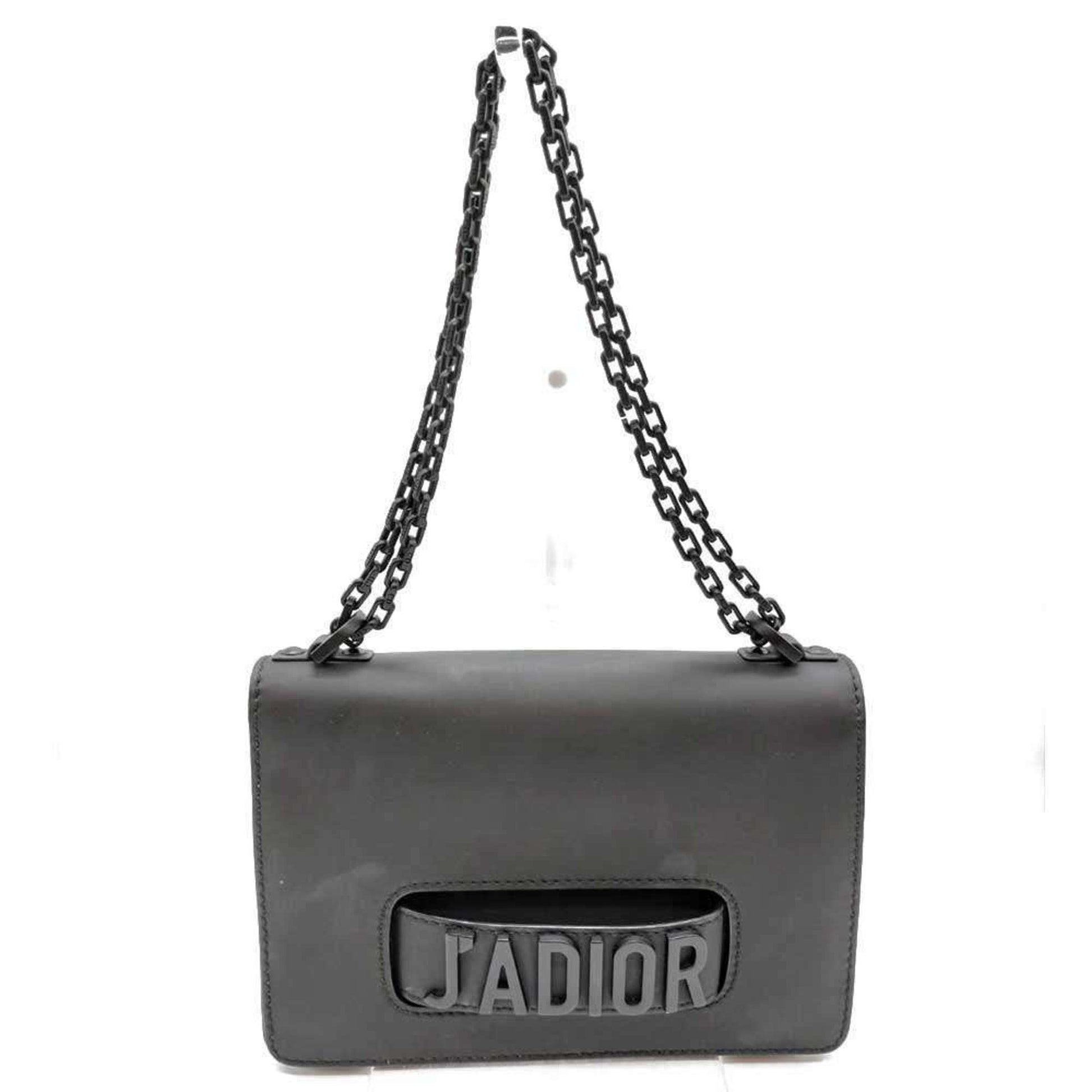 Dior Handbag Christian Shoulder Bag 13 Leather Black