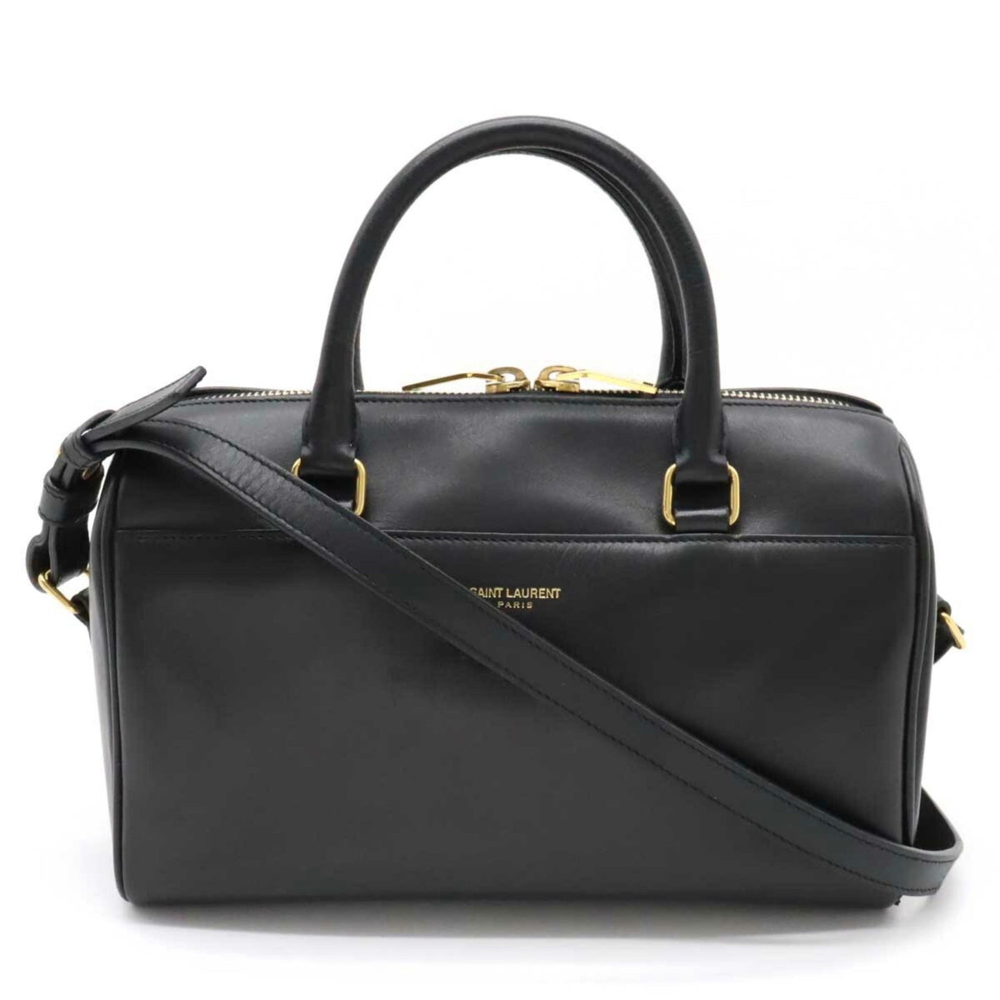 YSL Saint Laurent Shoulder Bag Leather Leather Black 330958