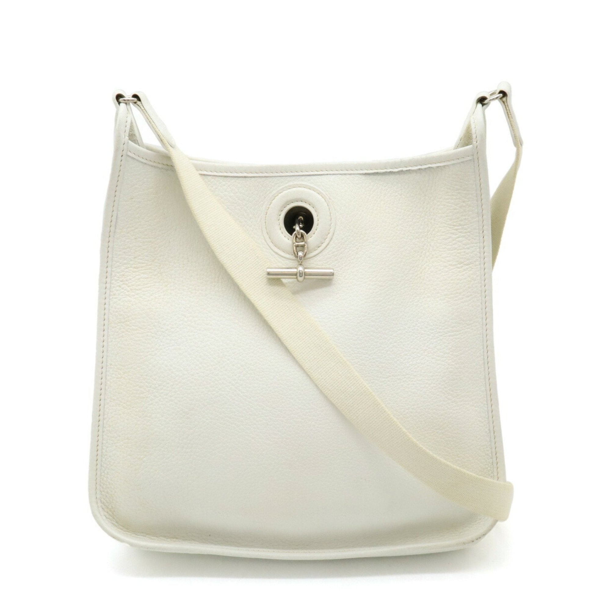 Hermes Shoulder Bag Leather White