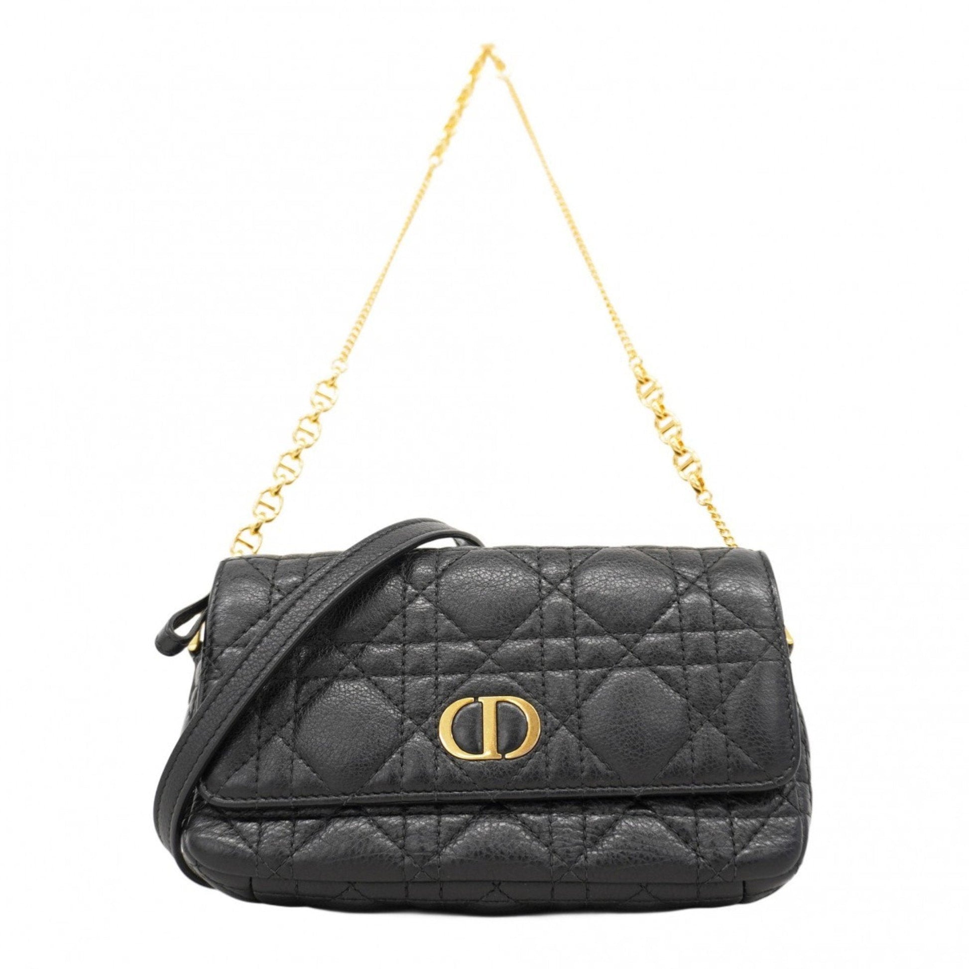 Dior Handbag Christian Leather Black