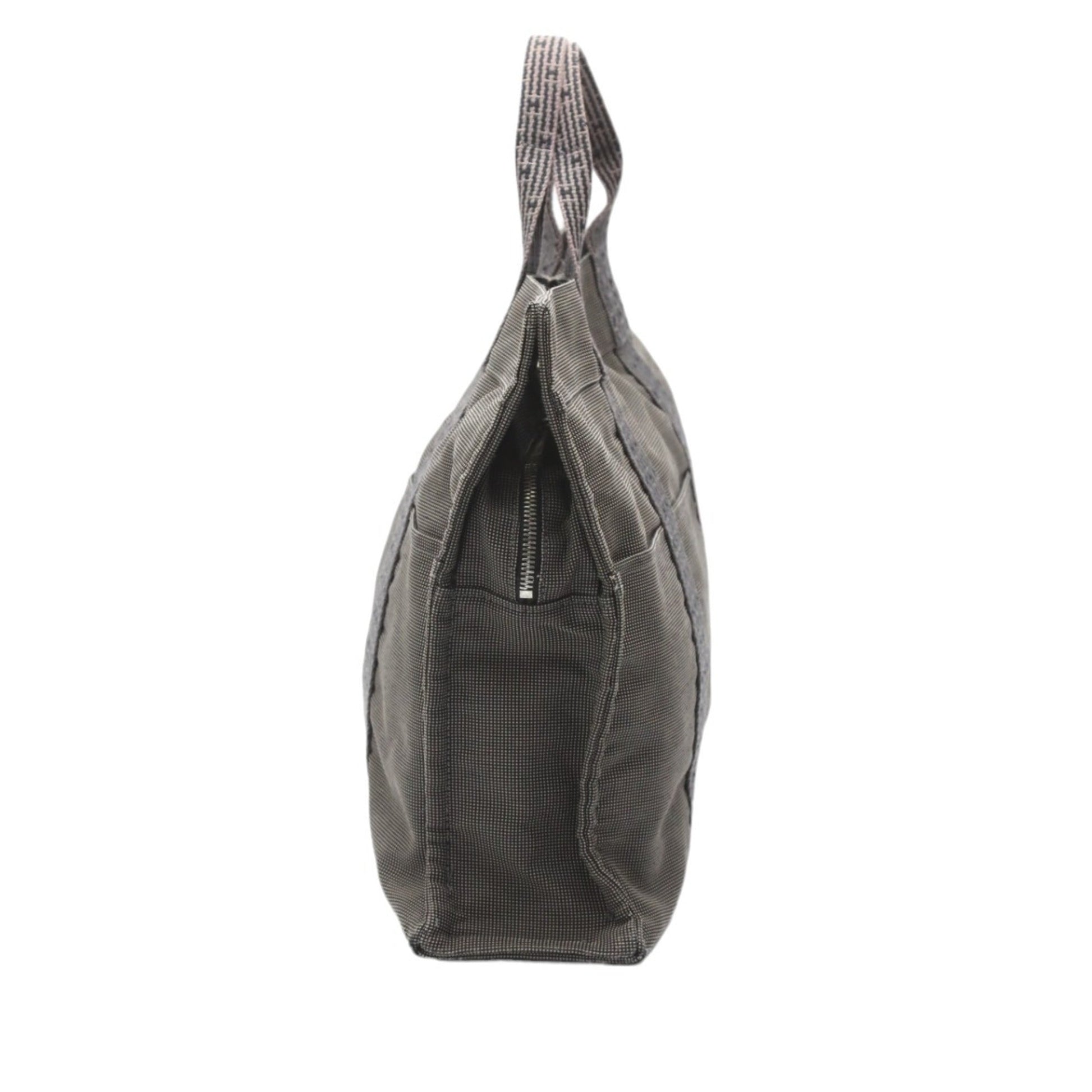 Hermes Her Line Tote Bag Canvas Gray Tote Bag 11