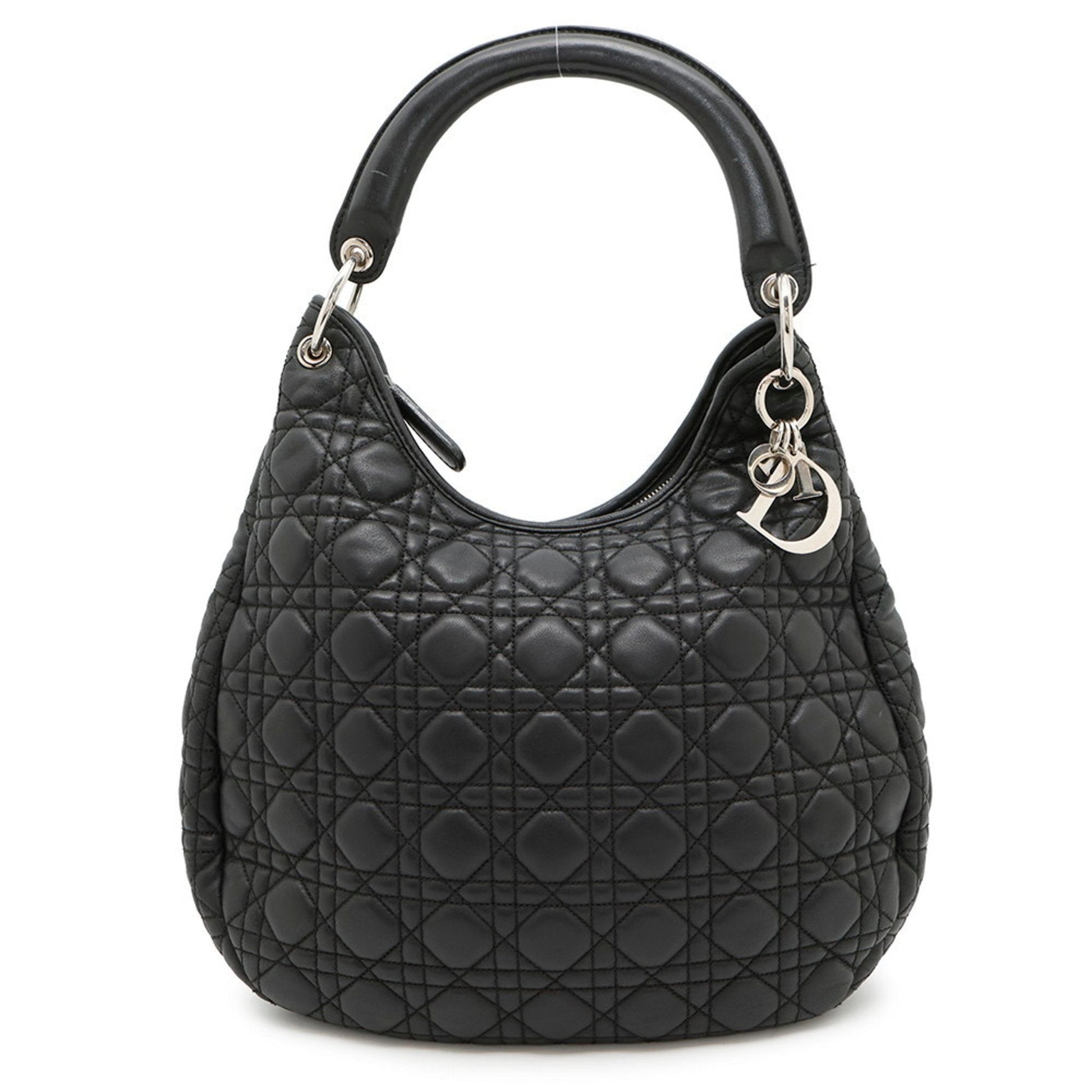 Dior Handbag Christian Shoulder Bag 2 Leather Black