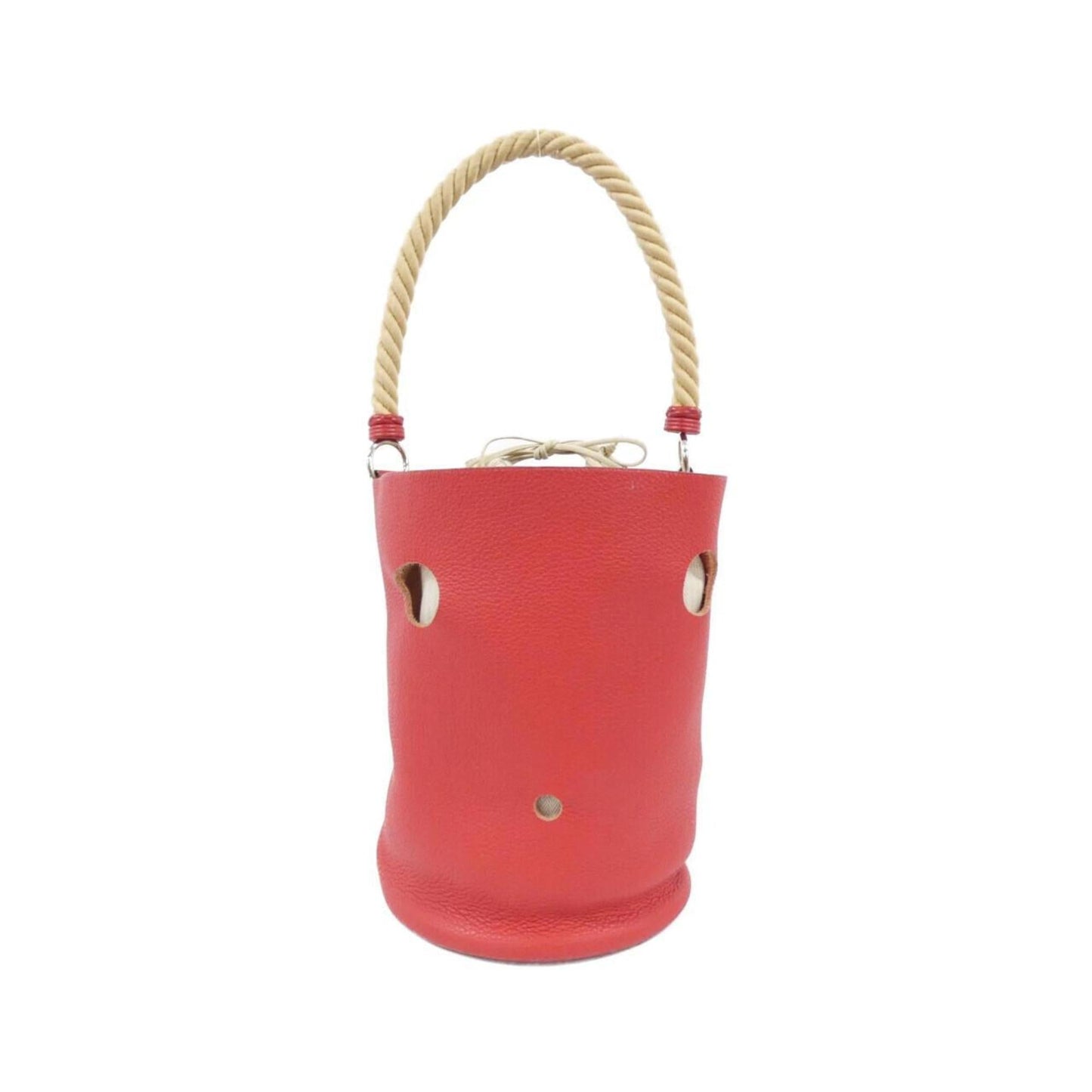 Hermes Rouge Garance Taurillon Clemence Shoulder Bag Leather