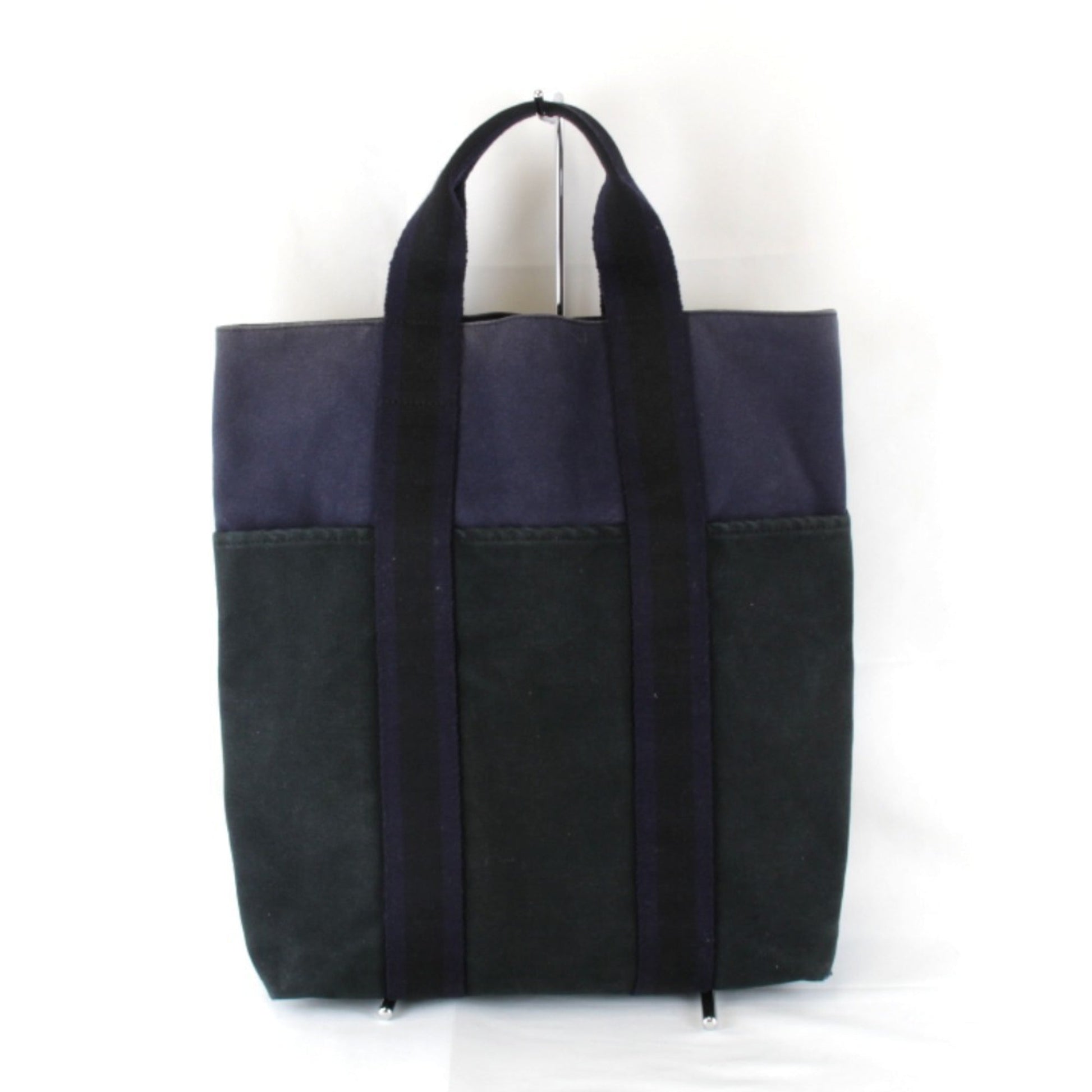 Hermes Tote Bag Canvas Navy