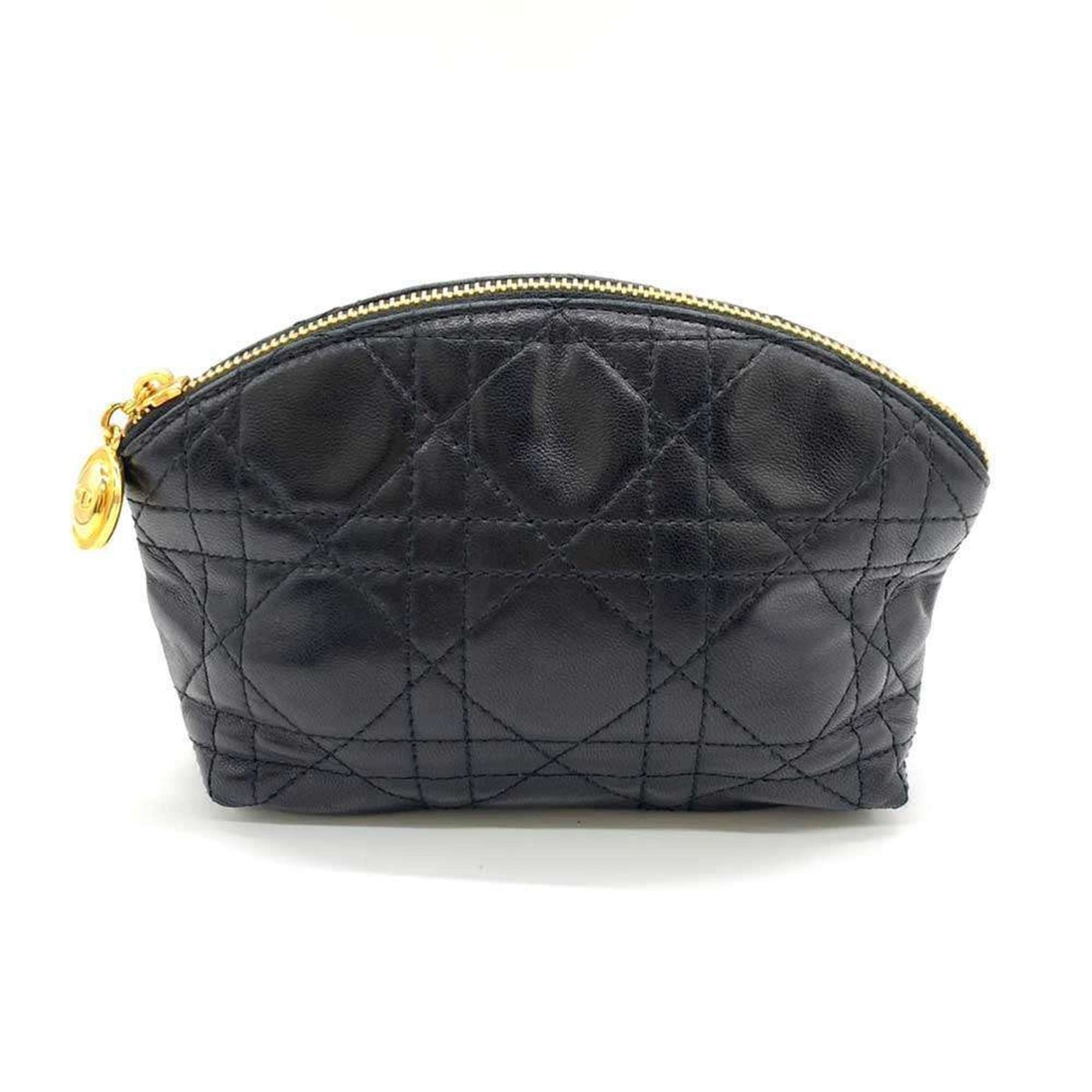 Dior Handbag Christian Pouch 3 Leather Black Satchel Bag