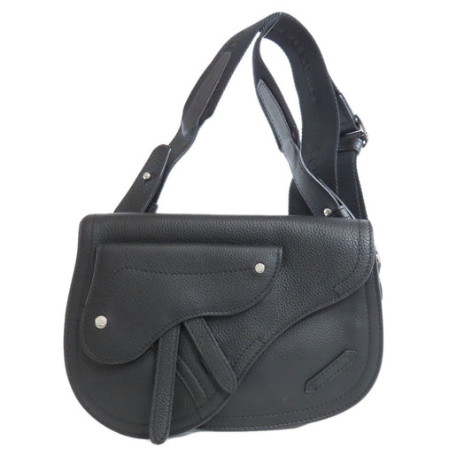 Dior Handbag Christian Shoulder Bag 31 Leather Black