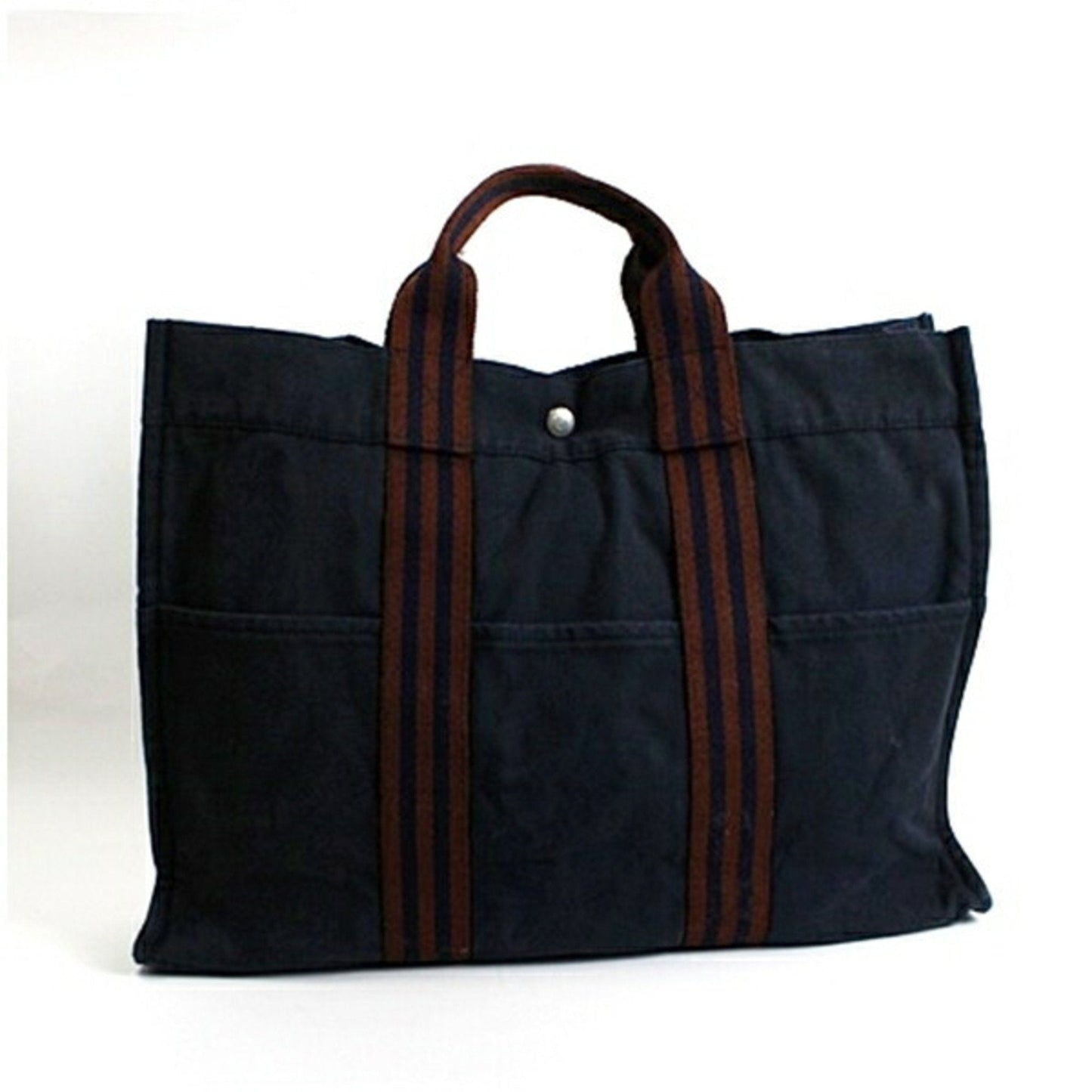 Hermes Tote Bag Canvas Navy Tote Bag 3