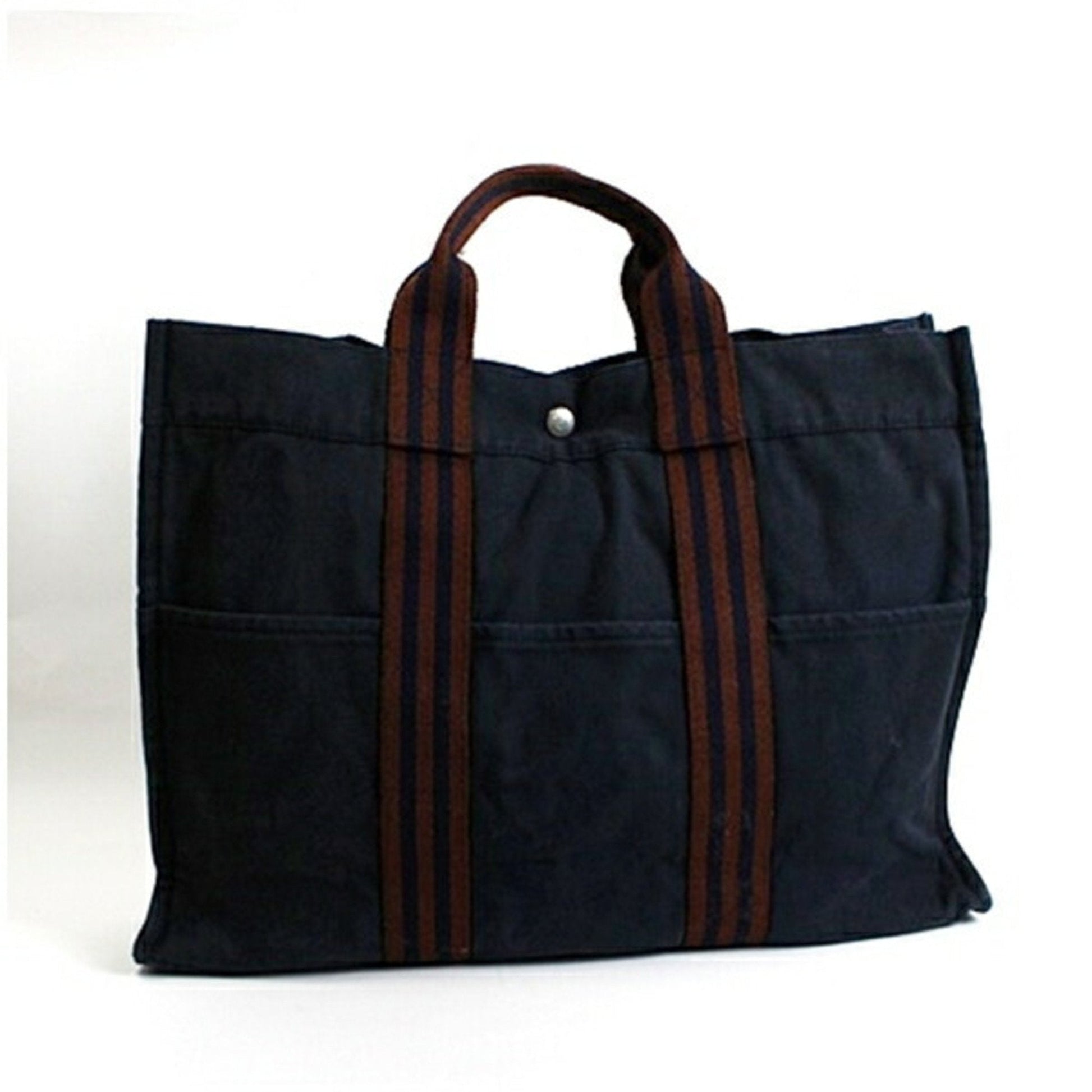 Hermes Tote Bag Canvas Navy Tote Bag 3