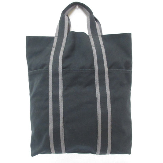 Hermes Fourre Tout Tote Bag Canvas Black
