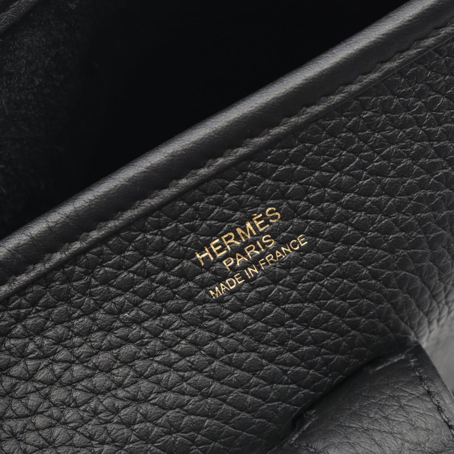 Hermes Evelyne Shoulder Bag Leather Black