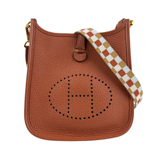 Hermes Taurillon Clemence Shoulder Bag Leather