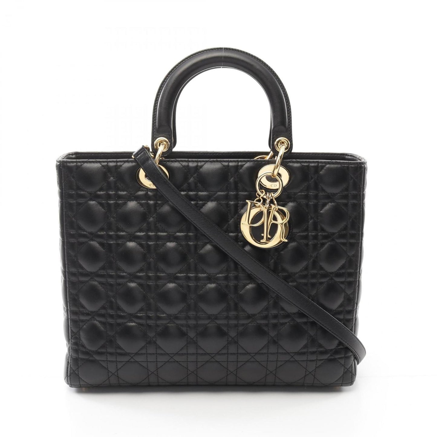 Dior Handbag Christian 12 Leather Black