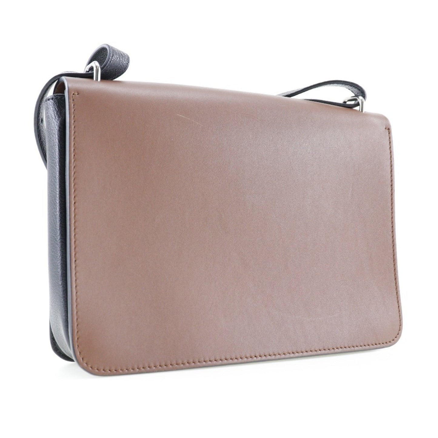 Burberry Shoulder Bag Leather Black Brown