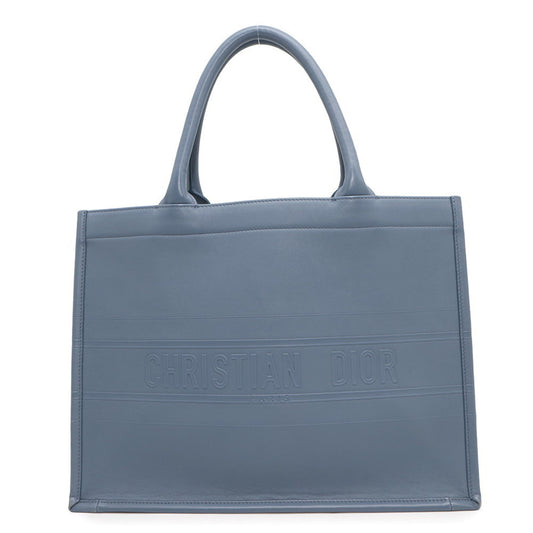Dior Handbag Christian Tote Bag Leather Blue