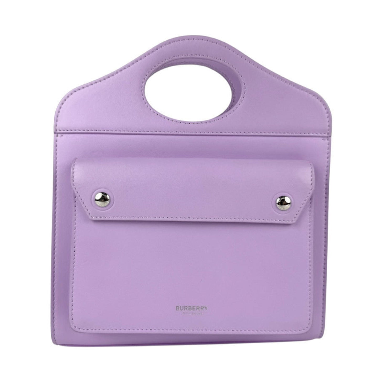 Burberry Handbag Shoulder Bag Leather Purple