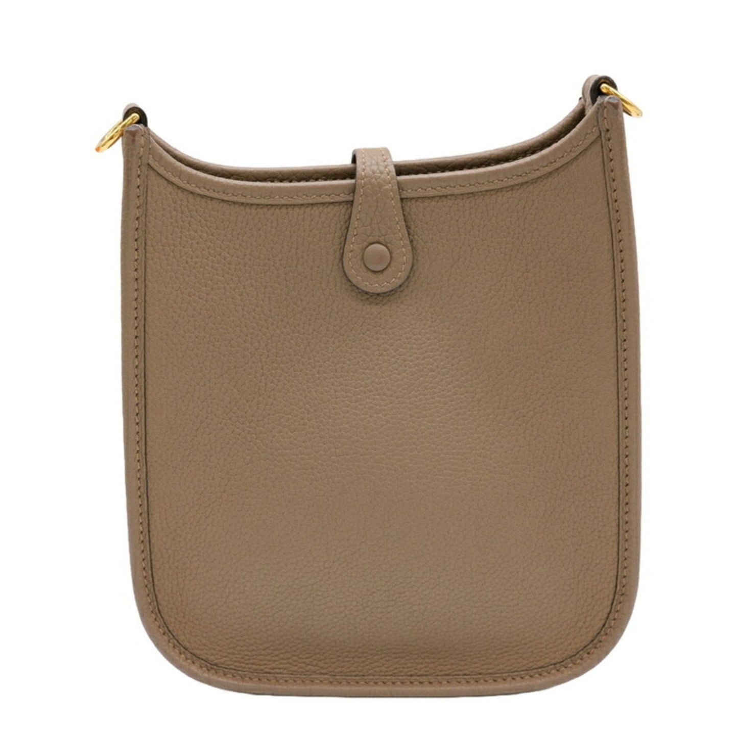 Hermes Etoupe Taurillon Clemence Shoulder Bag Leather Gray Leather Shoulder Bag