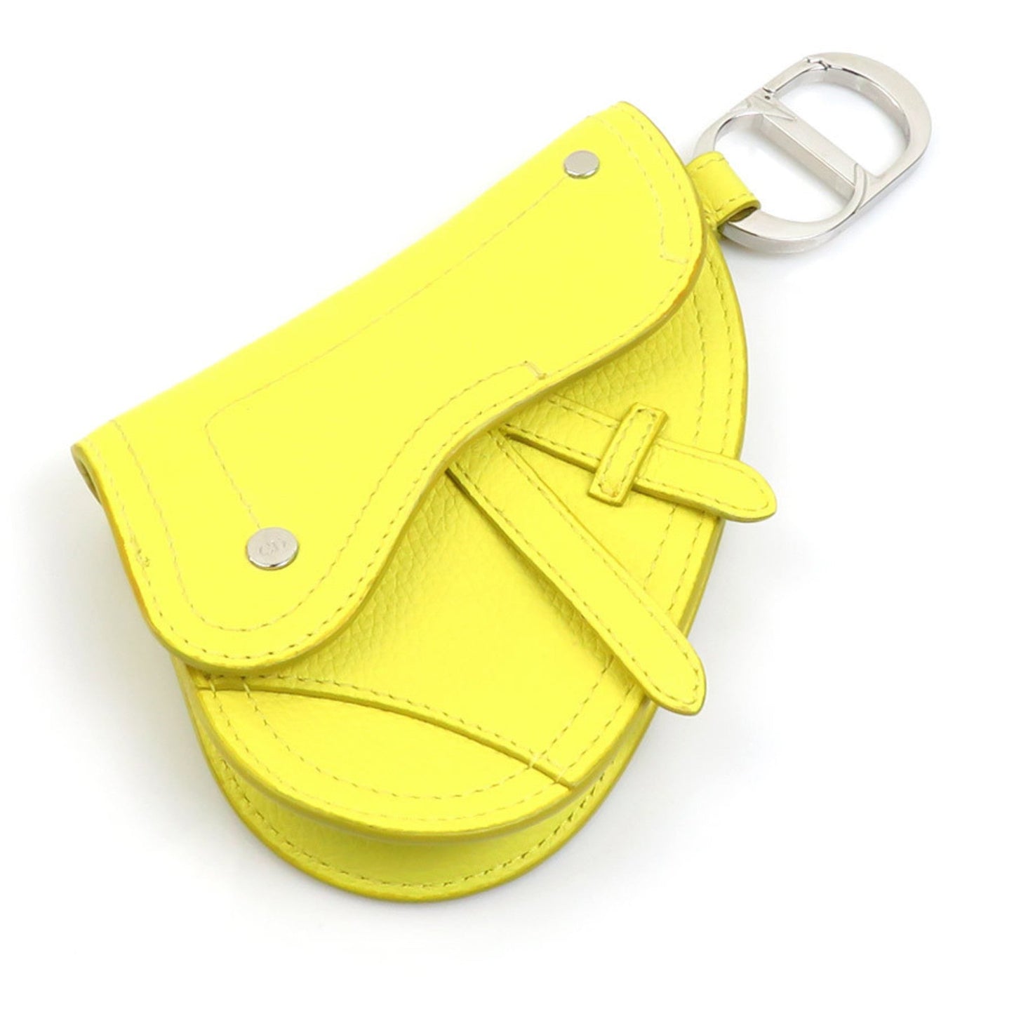 Dior Handbag Christian Pouch Leather Yellow Satchel Bag