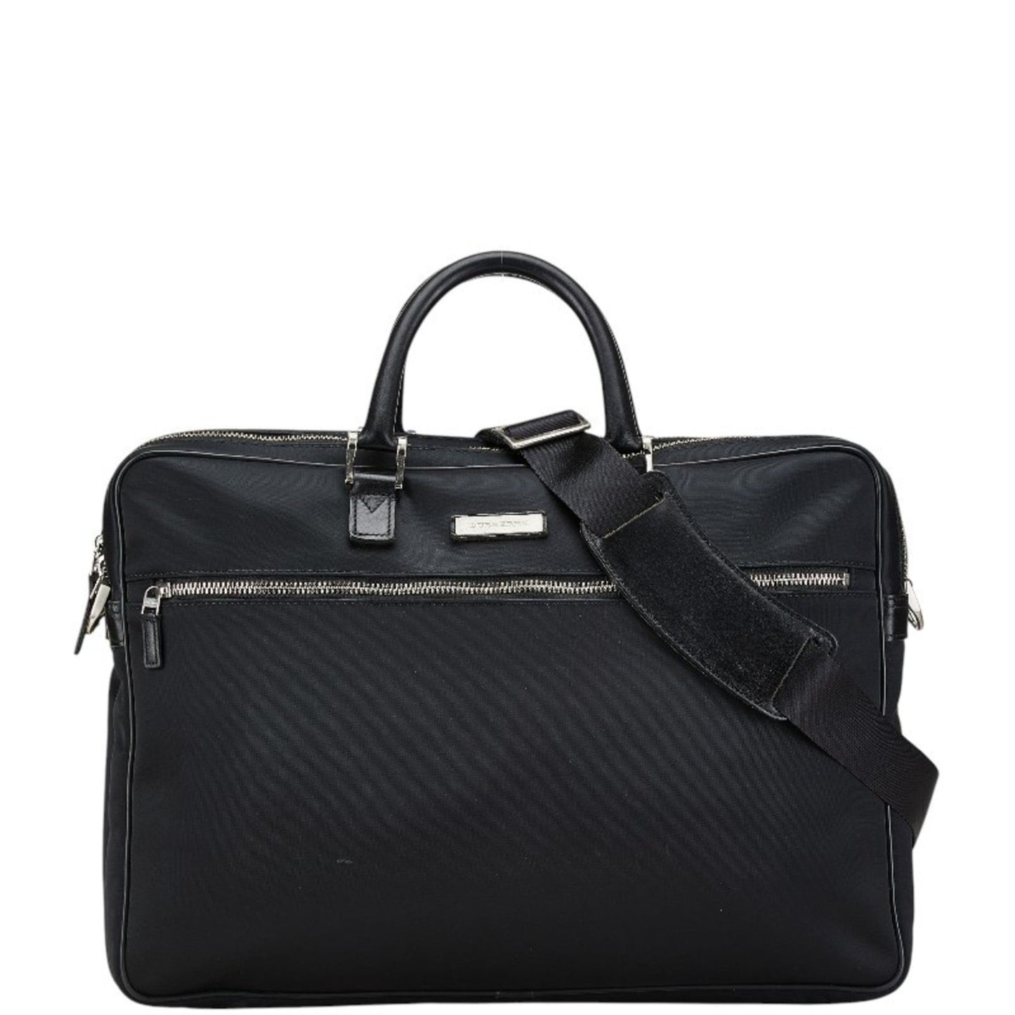 Burberry Shoulder Bag Leather Nylon Black Shoulder Bag 4