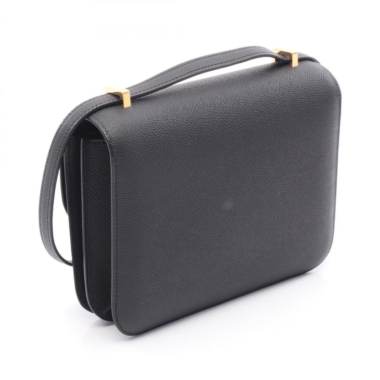 Hermes Constance Epsom Shoulder Bag Leather Black