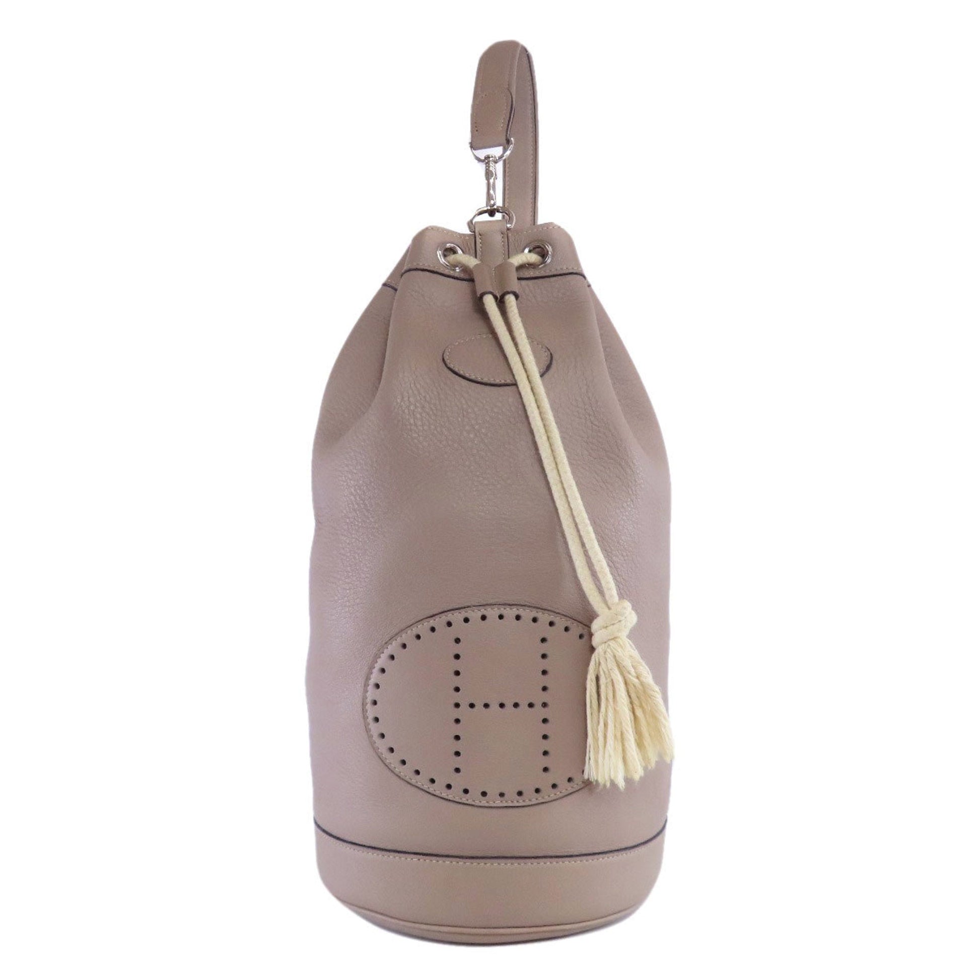 Hermes Tote Bag Leather Gray