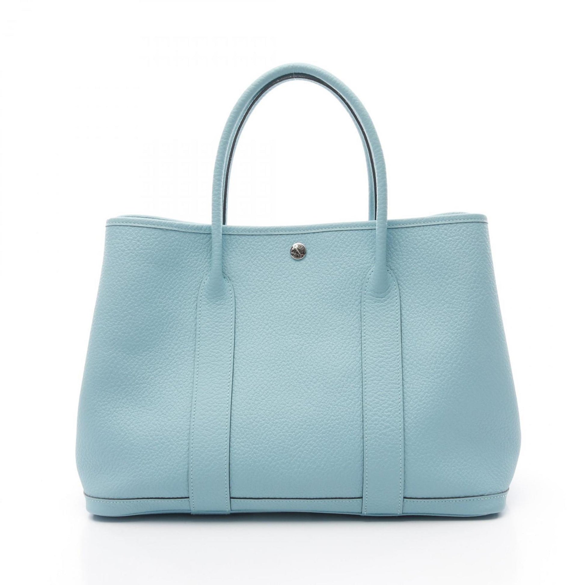 Hermes Garden Vache Tote Bag Leather Blue