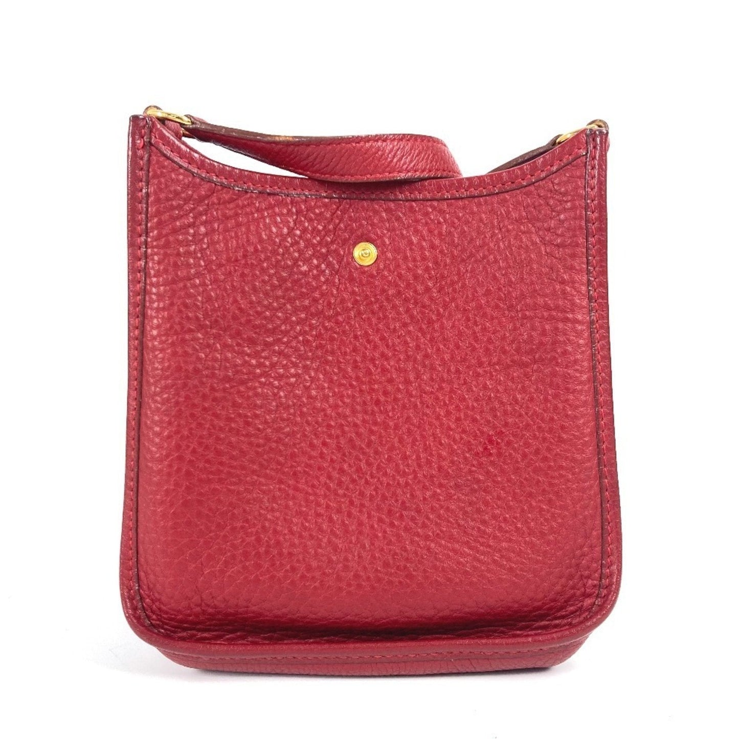 Hermes Color Rouge Taurillon Clemence Pochette Shoulder Bag Leather Red