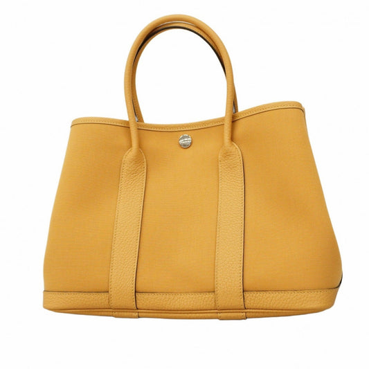 Hermes Toile Officier Tote Bag Silver