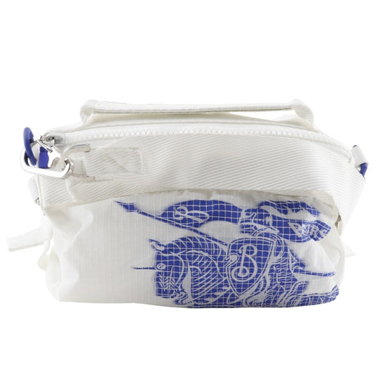 Burberry Shoulder Bag Nylon White Blue