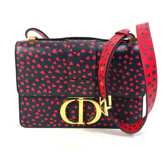 Dior Handbag Christian Shoulder Bag 50 Leather Black