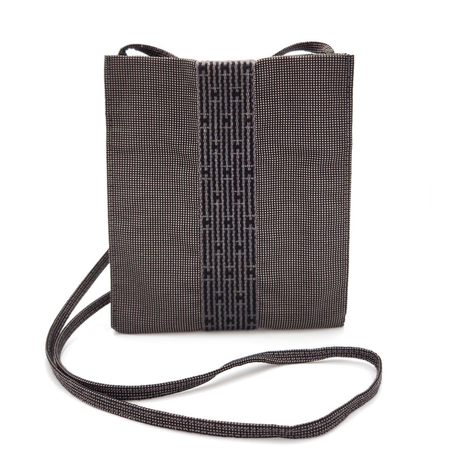 Hermes Her Line Shoulder Bag Canvas Gray