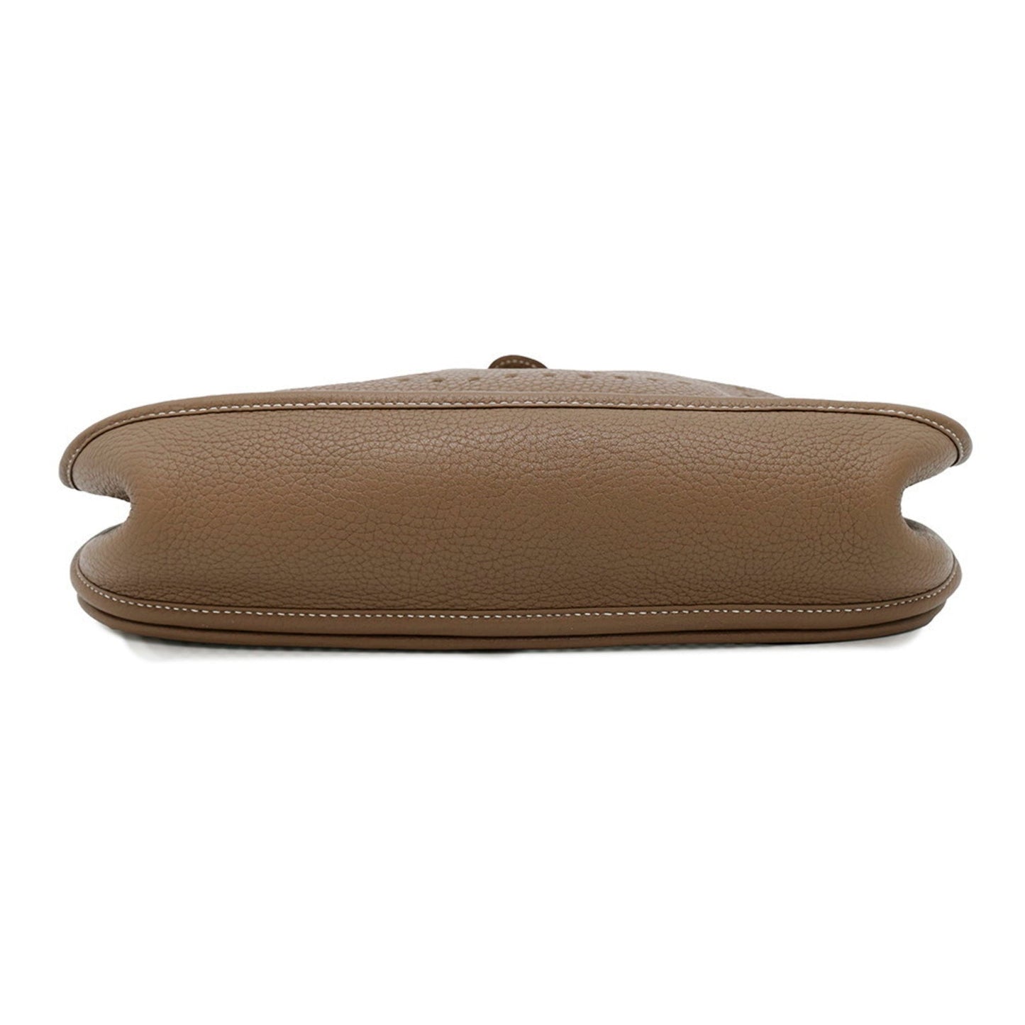 Hermes Etoupe Taurillon Clemence Shoulder Bag Leather Gray