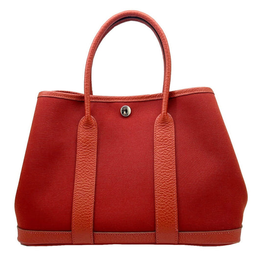 Hermes Color Toile Tote Bag Red