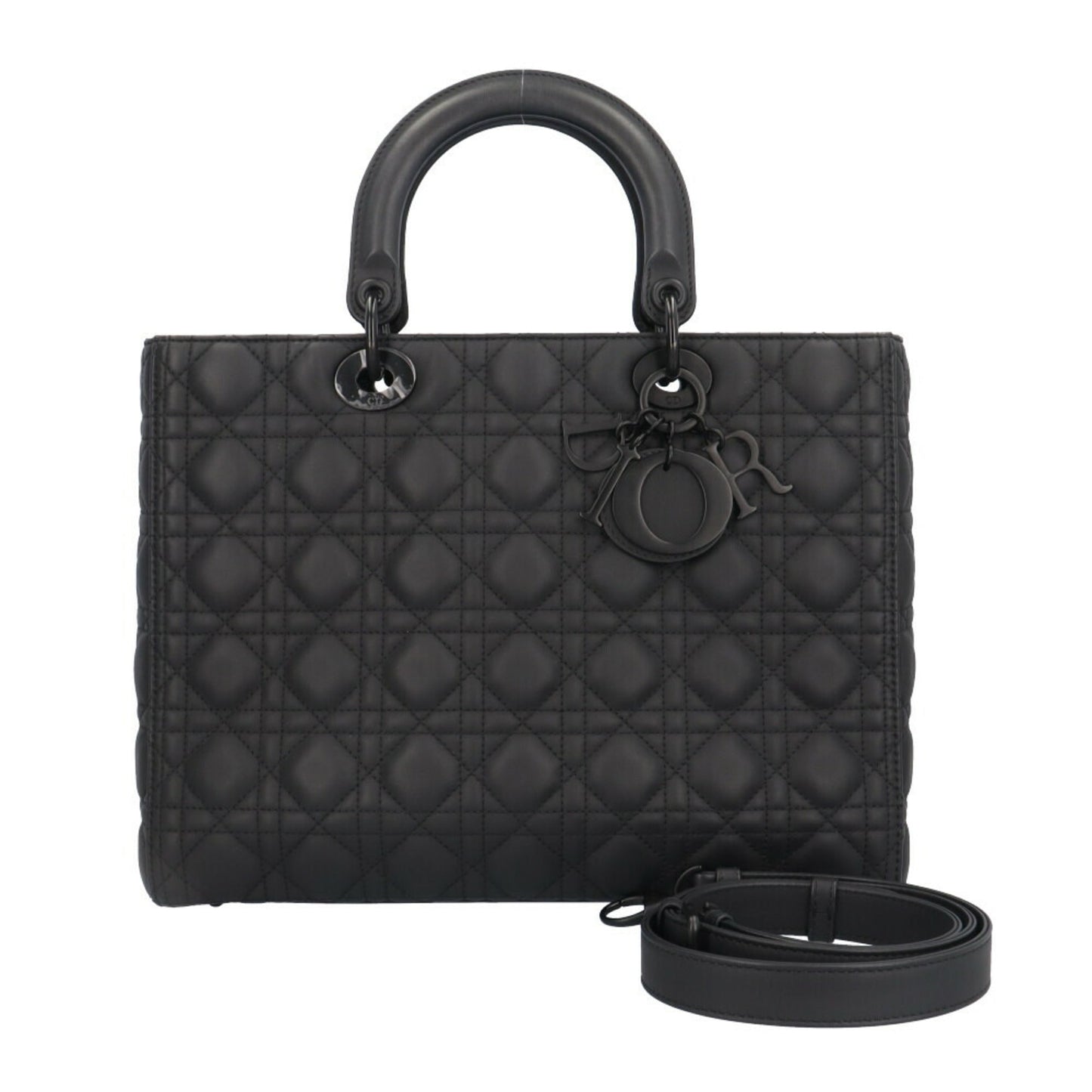 Dior Handbag Christian Lady Shoulder Bag 2 Leather Black