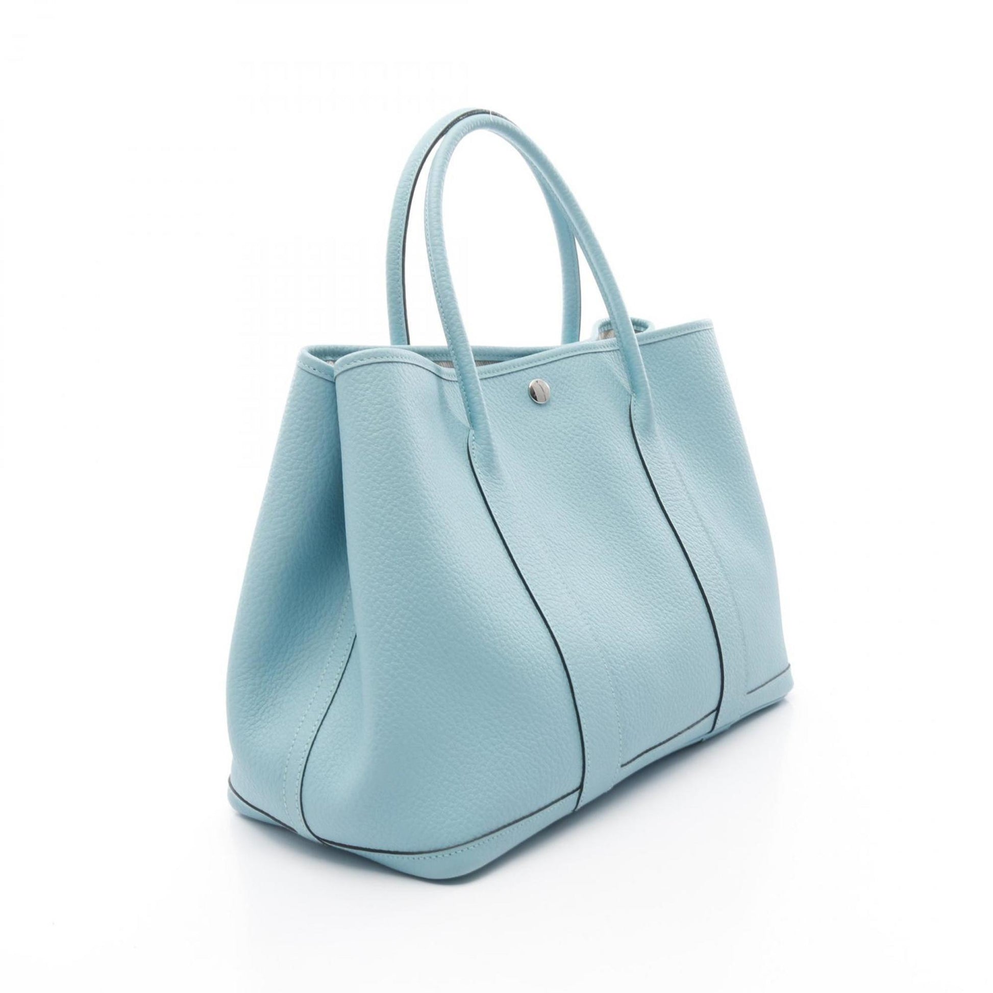 Hermes Garden Vache Tote Bag Leather Blue