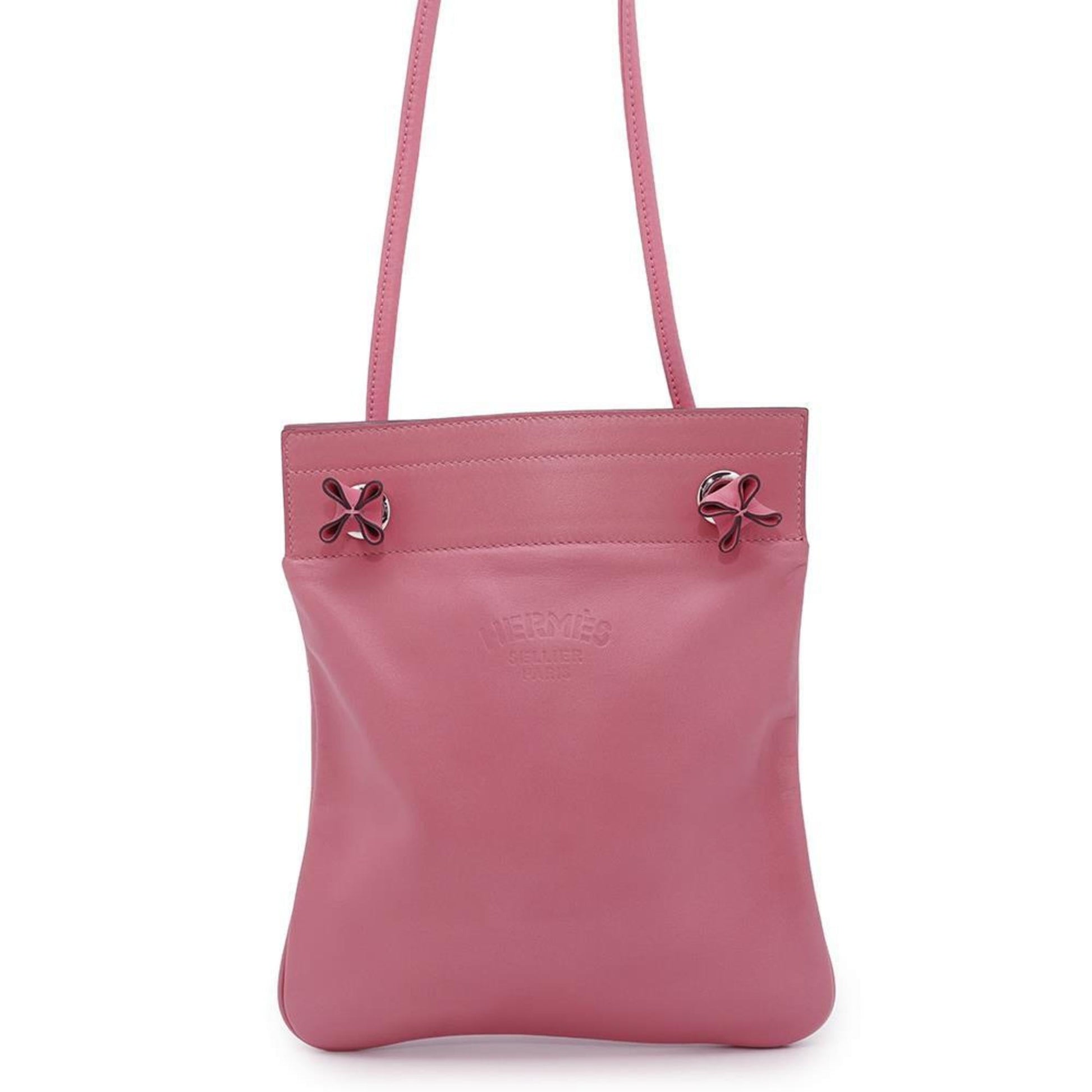 Hermes Kara Rose Azalee Swift Shoulder Bag Leather