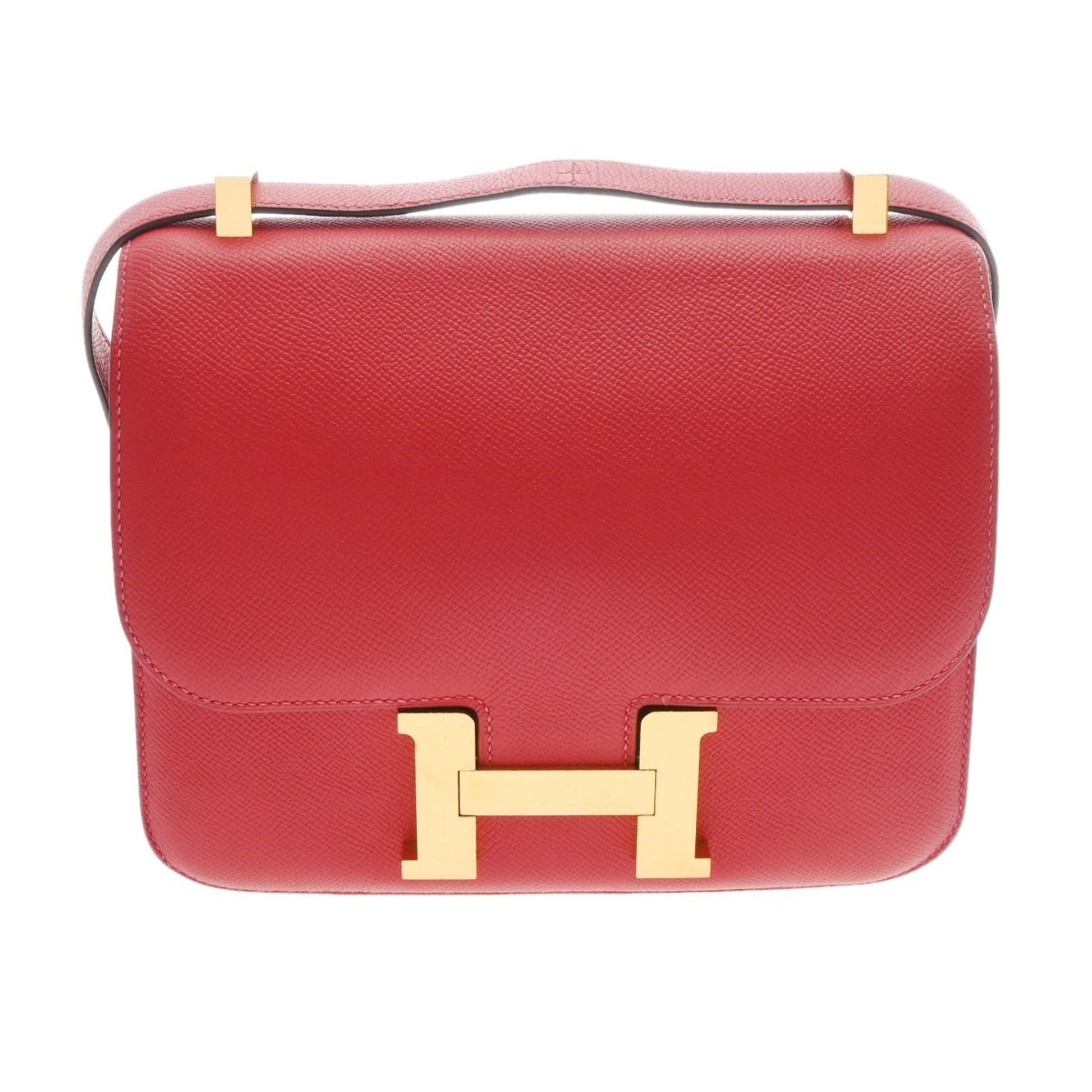 Hermes Constance Rouge Cas Ue Epsom Shoulder Bag Leather