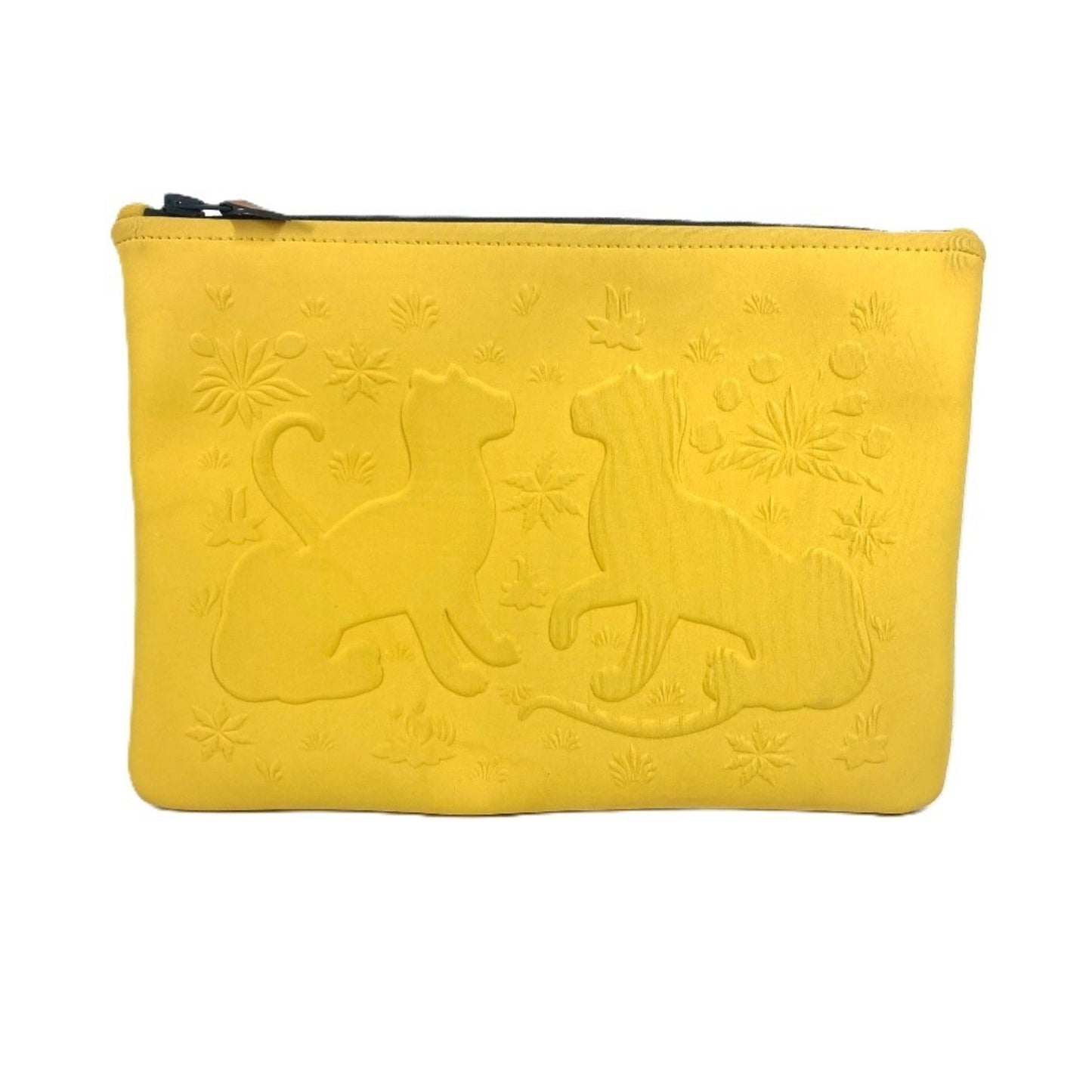 Hermes Polyamide Clutch Bag Pouch Yellow Clutch Bag Pouch