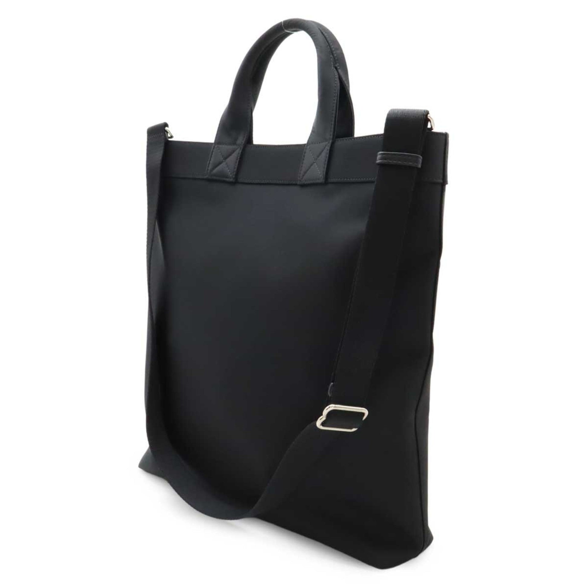 Burberry Shoulder Bag Tote Bag Leather Nylon Black