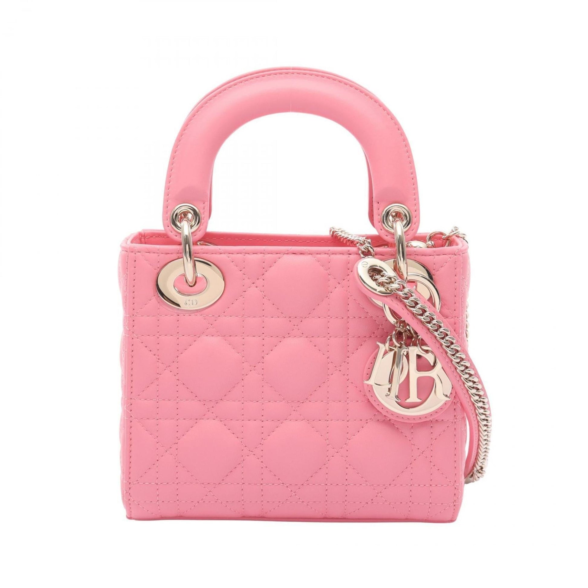 Dior Handbag Christian 3 Leather Pink