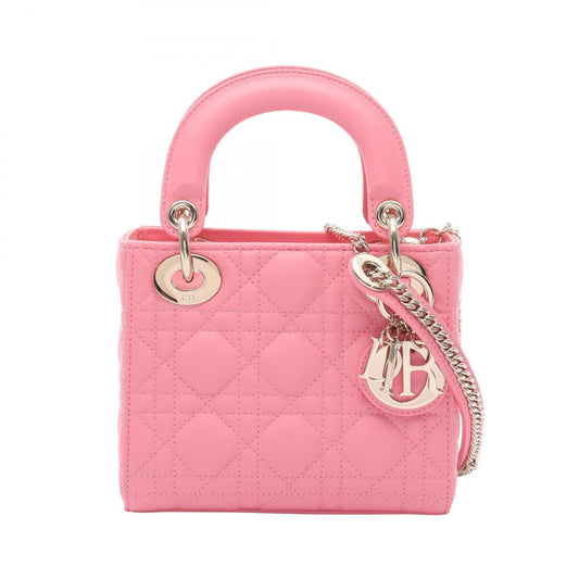Dior Handbag Christian 3 Leather Pink